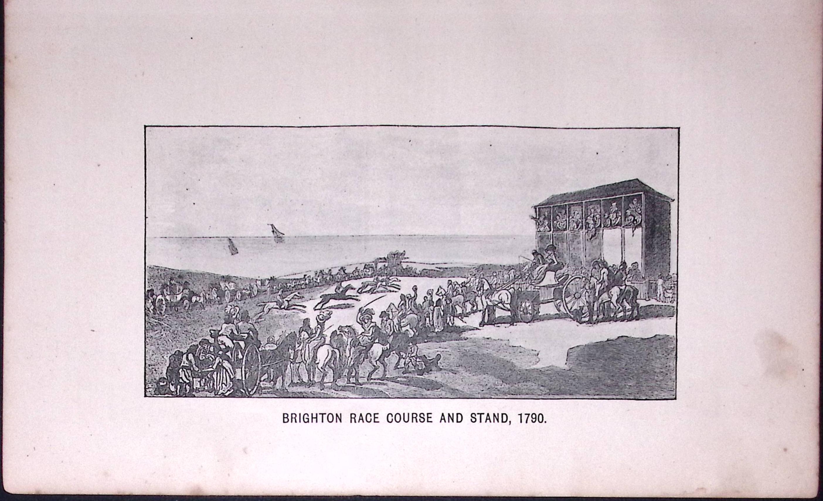 Brighton Racecourse & Stand (1790) Antique 134-Year-Old Print-1-TR