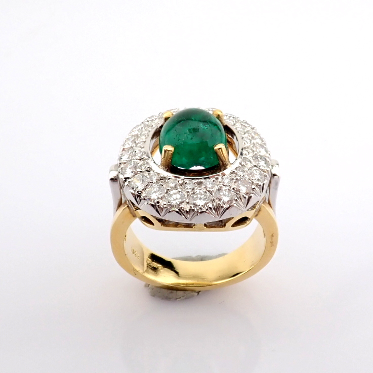 Natural Diamond 18K Yellow Gold Ring