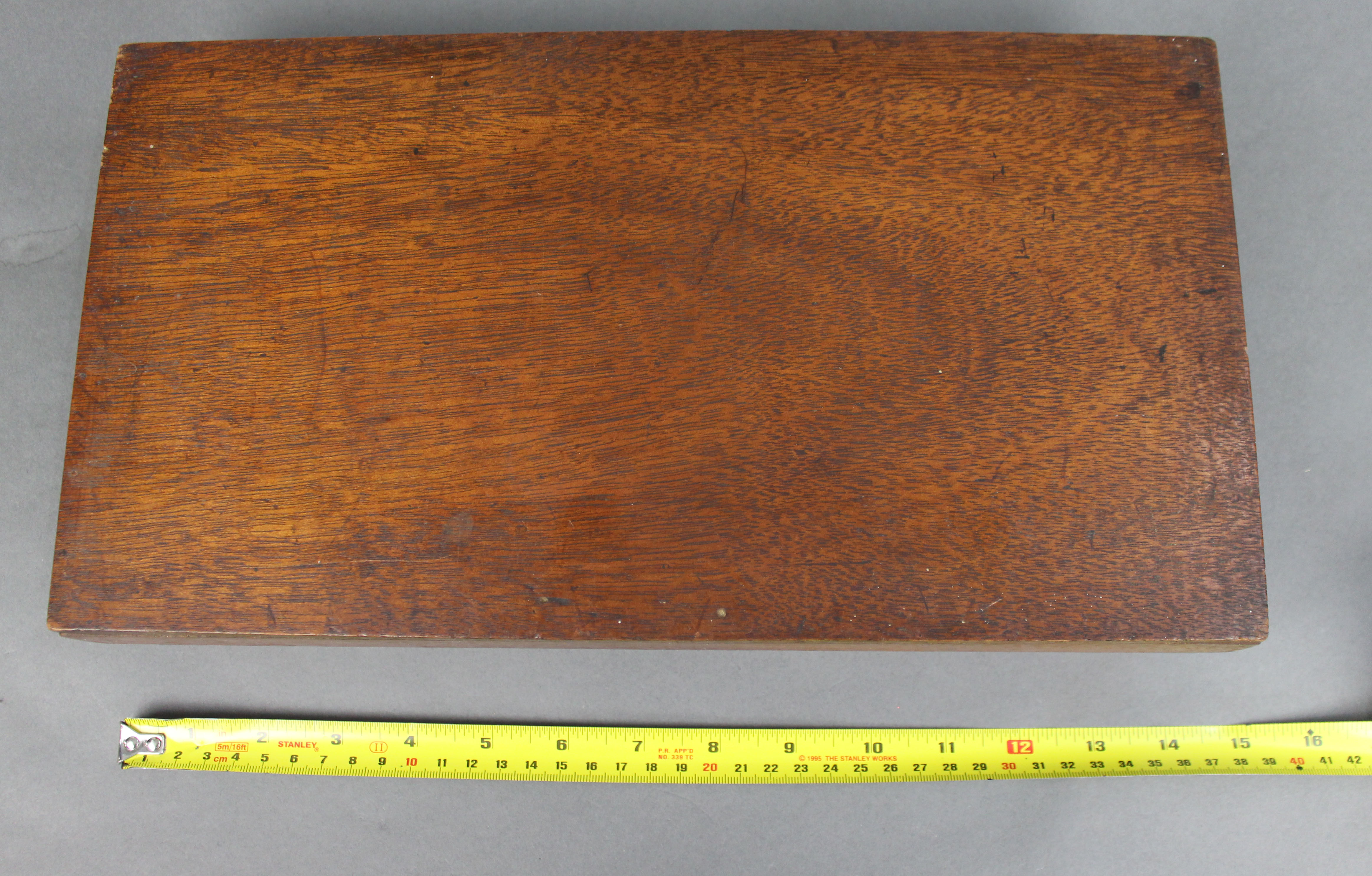Antique Wooden Sewing Bead Work Box with Contents