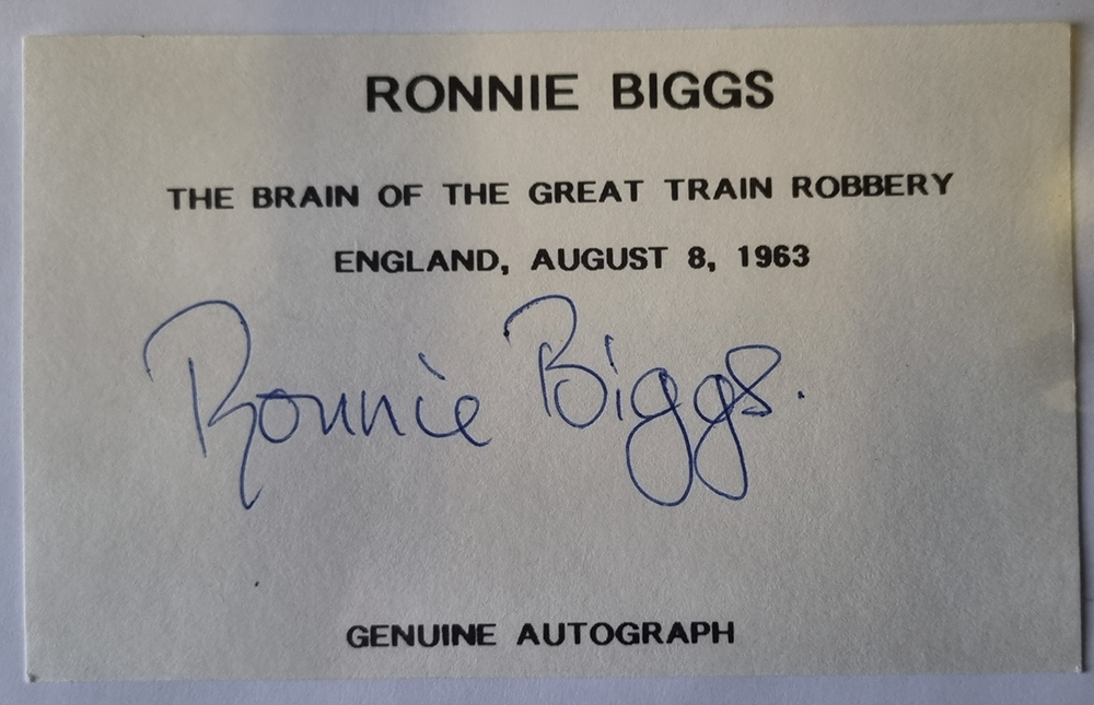Ronnie Biggs Original Signature