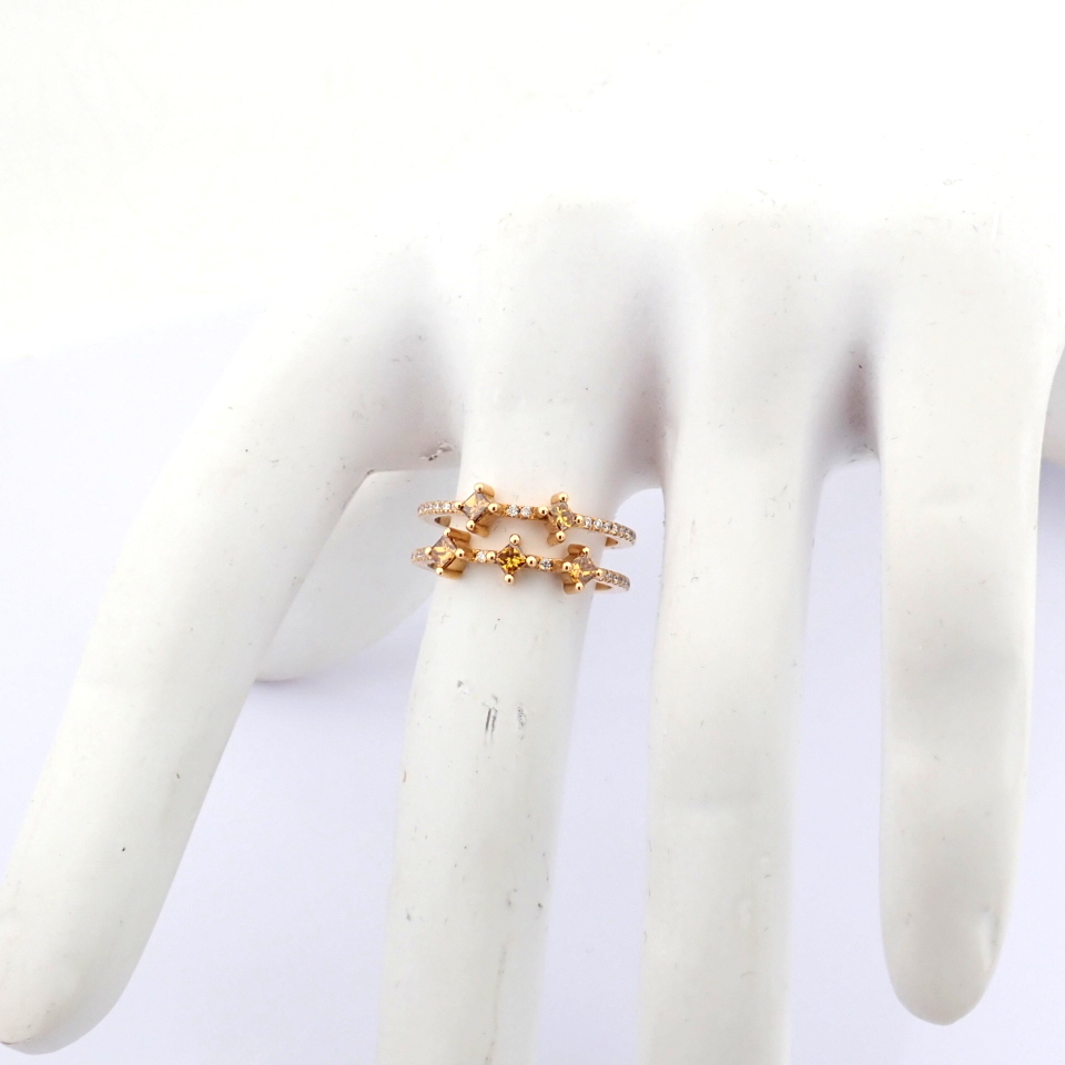Natural Diamond 18K Rose/Pink Gold Ring