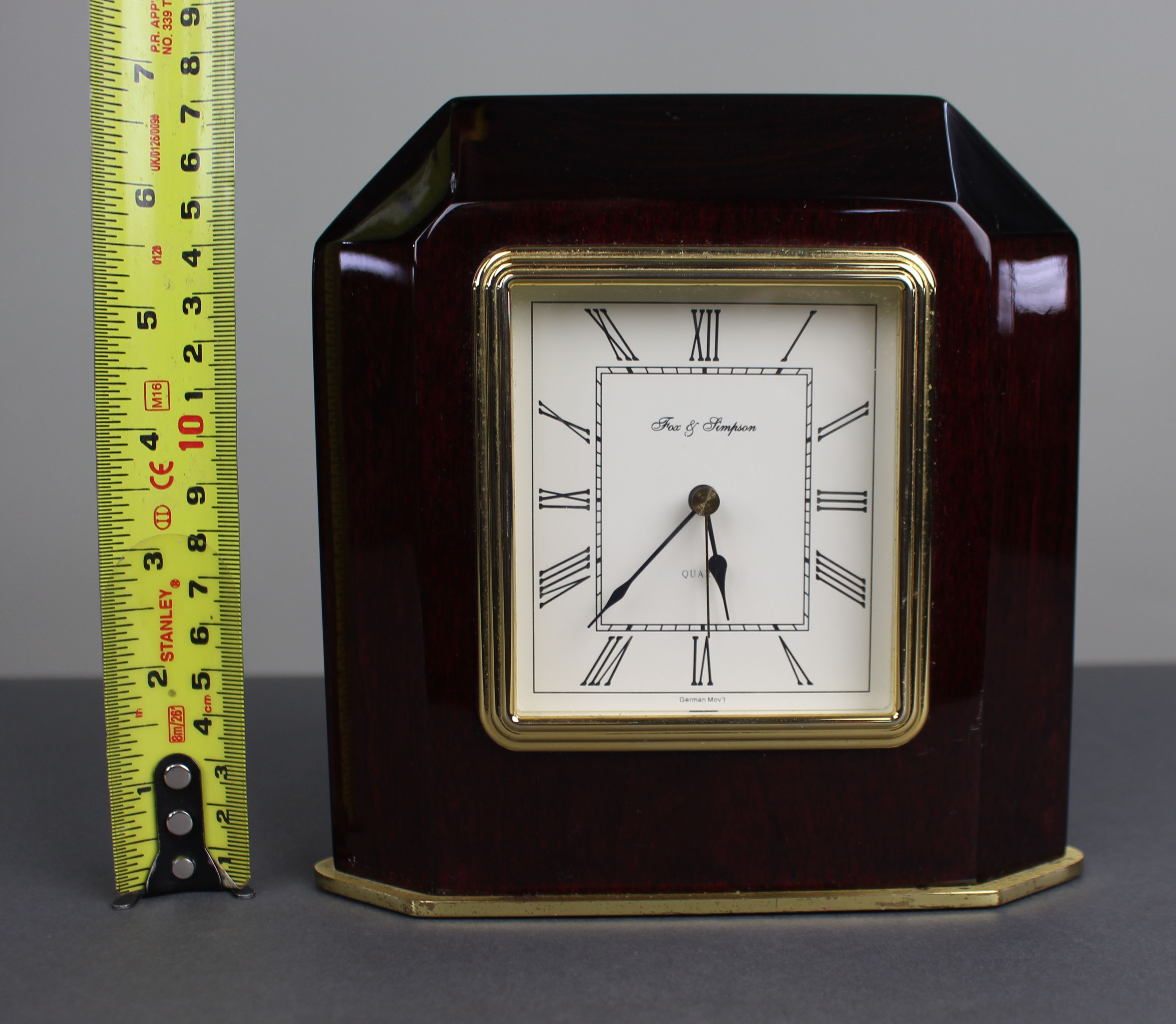 Vintage Fox & Simpson Quartz Mantle Clock