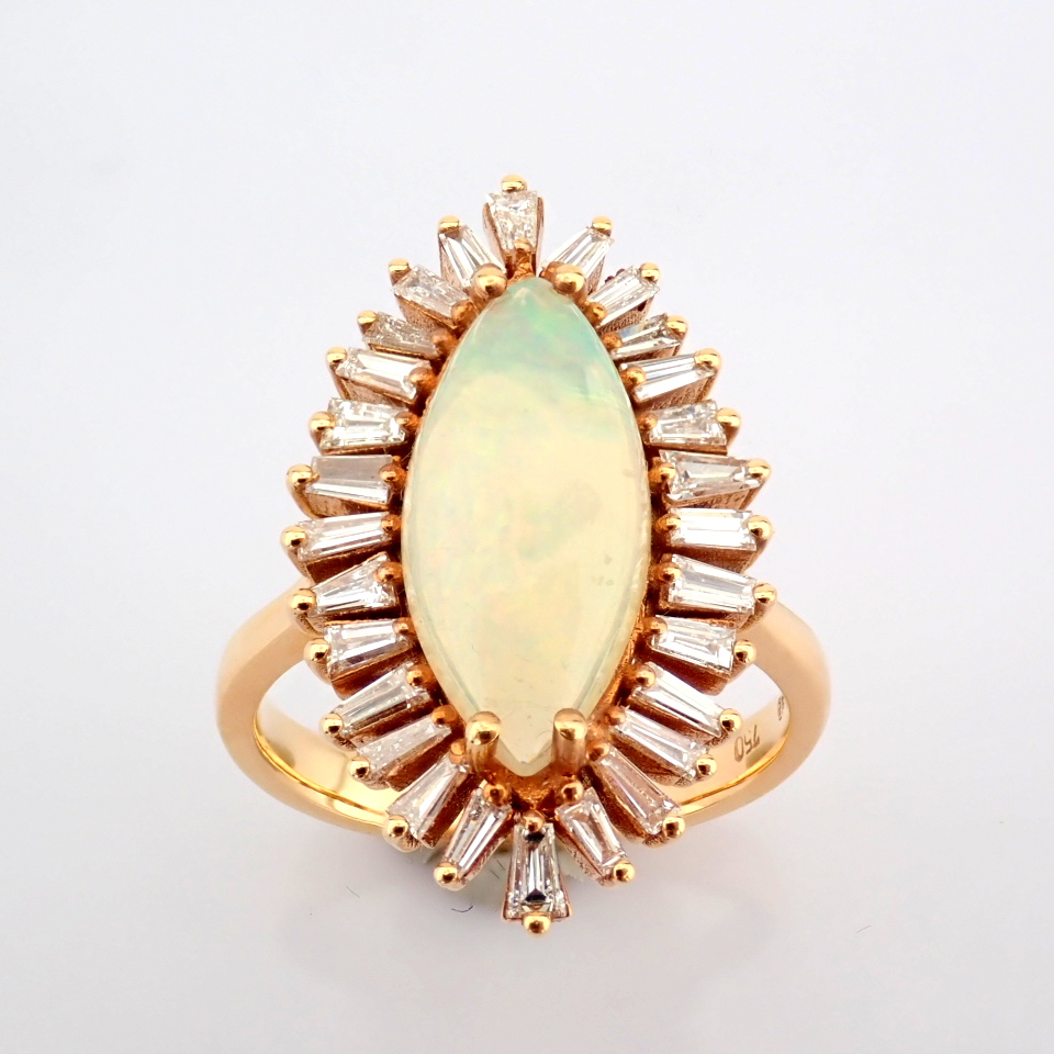 Natural Diamond 18K Rose/Pink Gold Ring