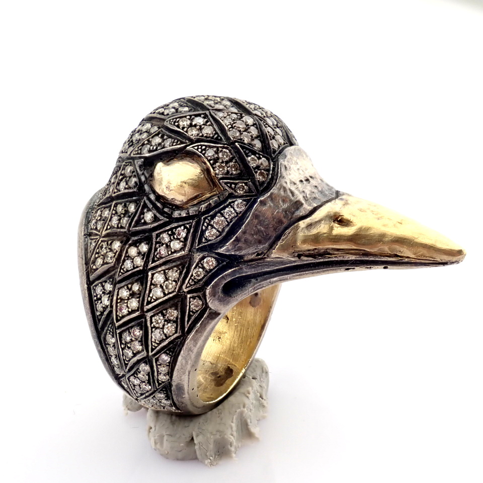 Natural Diamond 18K Yellow Gold Ring