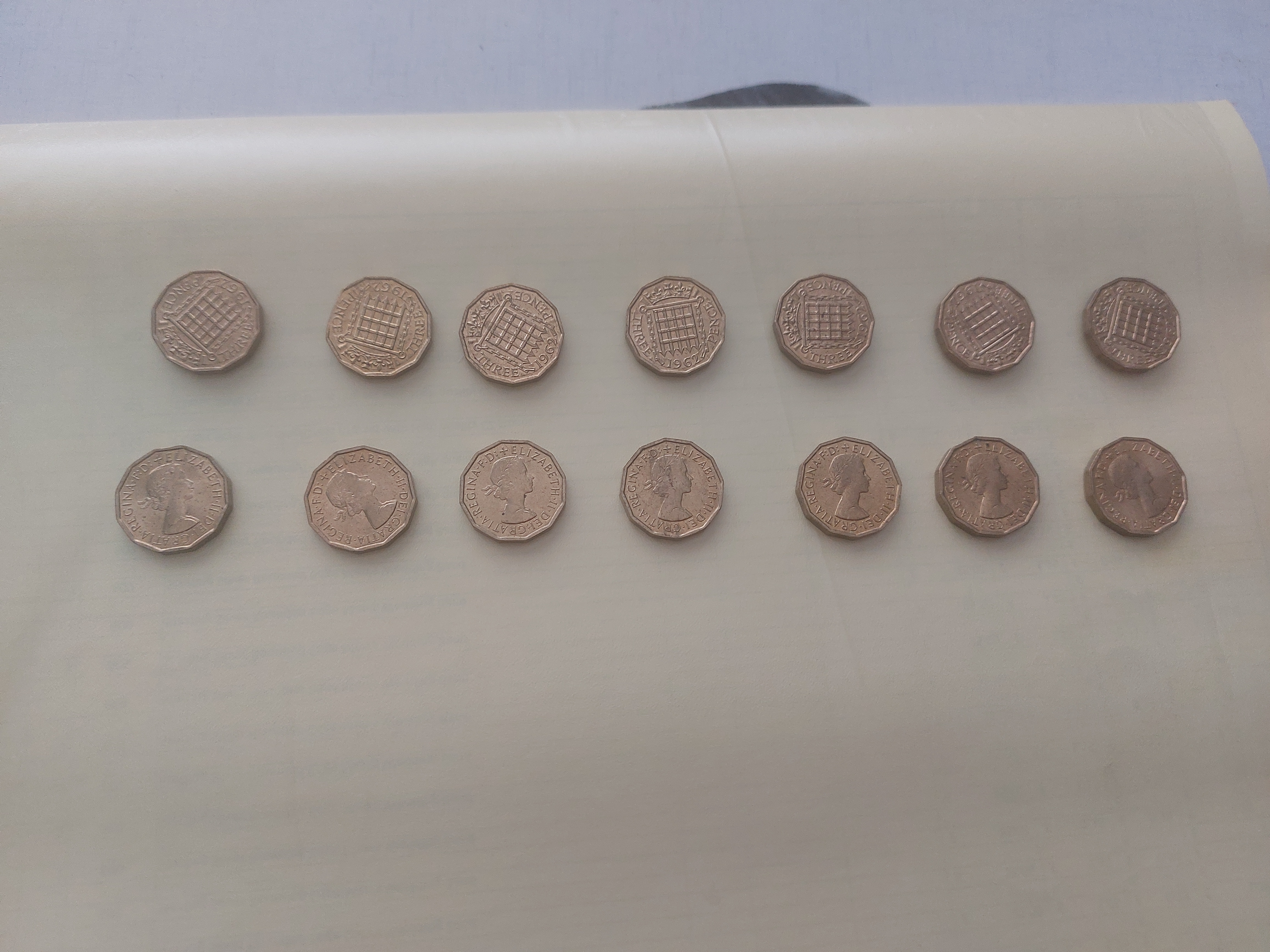 Threepenny Pieces x 14. 1962