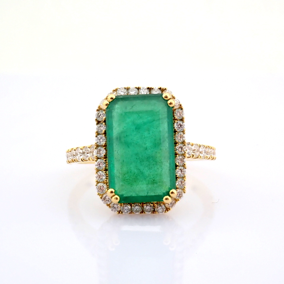 Natural Diamond 18K Yellow Gold Ring