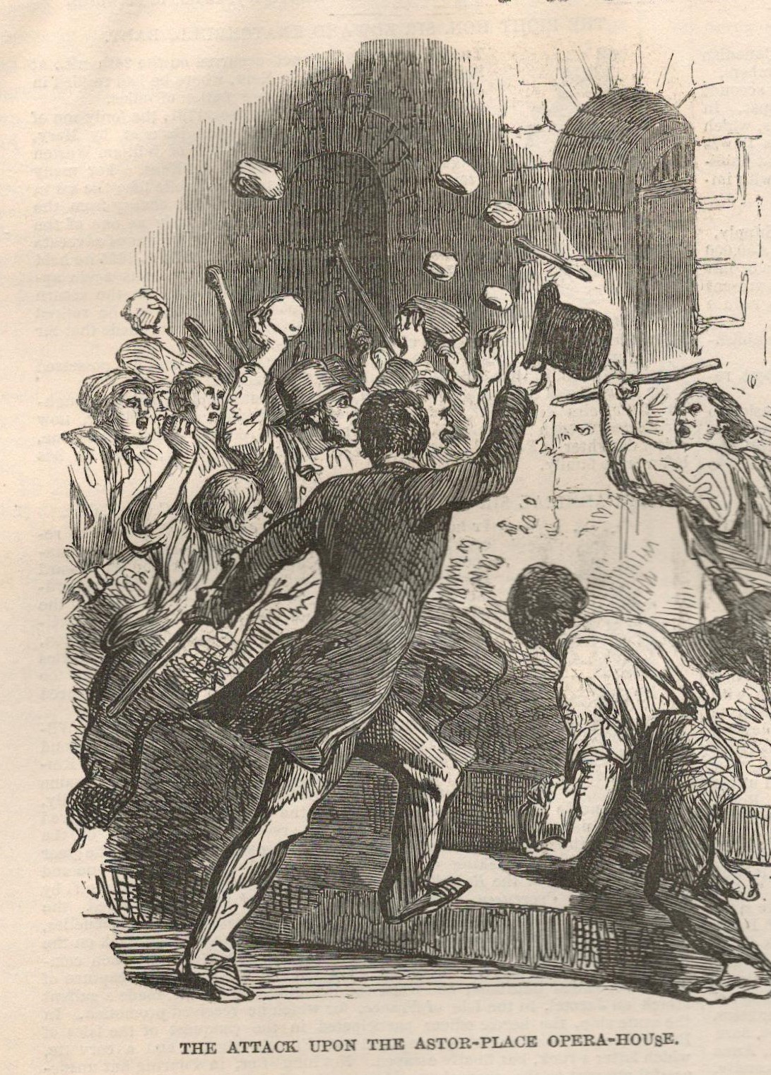 New York Manhattan 1849 Riots Antique NewspaperAntique Complete Edition The Illustrated London