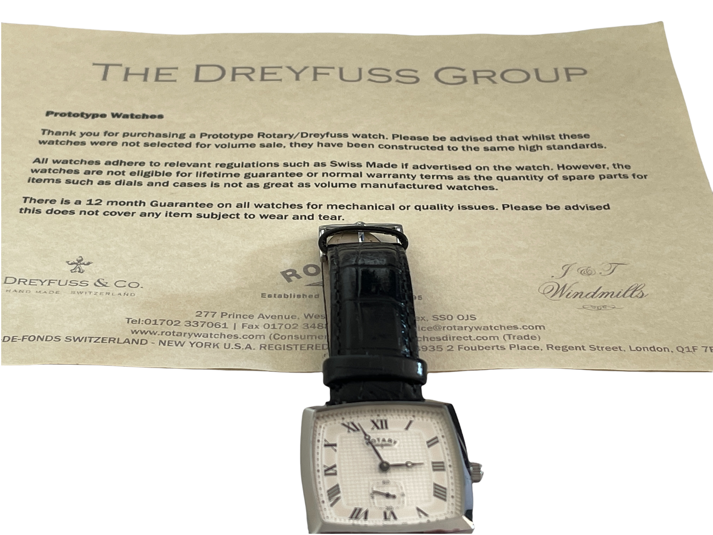 Prototype Rotary Mens Watch Quart Working