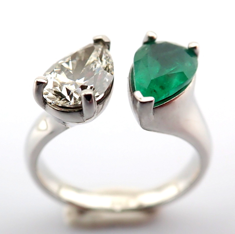 Pear Cut Lab-Grown Diamond Ring - 2.44 Total Carat (IGI Certified)