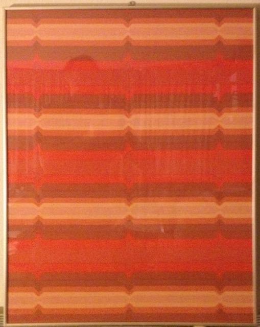 Circa 1970s Framed Heals Fabric 'Polychrome' By Catherine Netherwood #2.