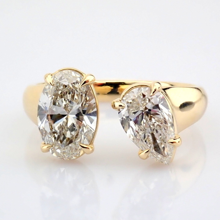 Oval Cut Lab-Grown Diamond Ring - 2.26 Total Carat (IGI Certified)