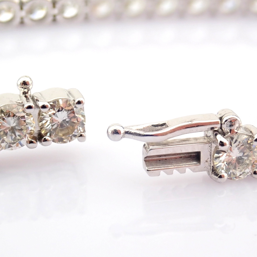 Natural Diamond 14 White Gold Bracelet