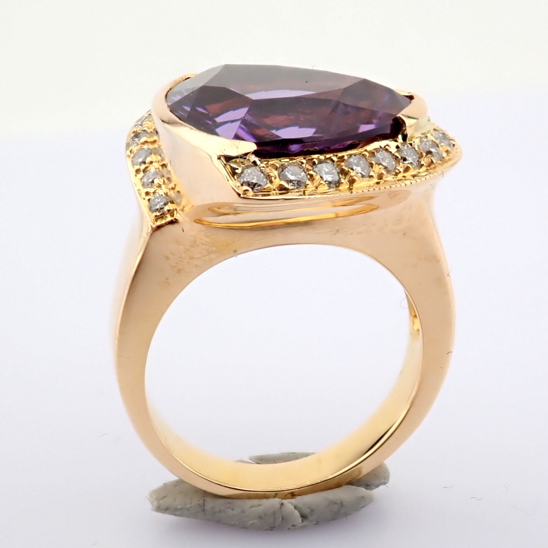 Natural Diamond 18K Rose/Pink Gold Ring