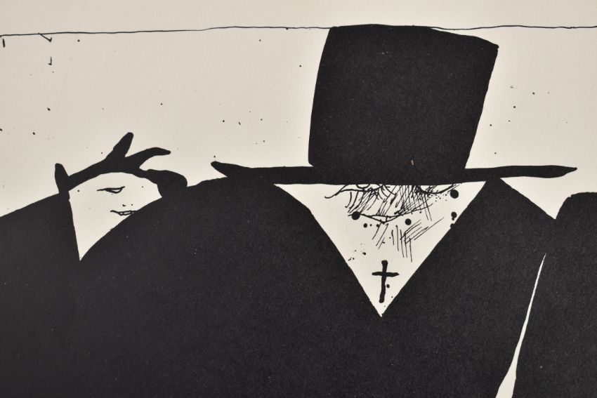 Horst Janssen (1929 -95) Large Screenprint DaDa Surrealist Original Radierung On Wove, Ltd Ed, 1966