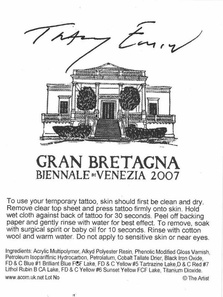 Tracey Emin (b1963)'Singing Bird' (For The Venice Biennale), Original 10 x 8cm Limited Edition, 2007