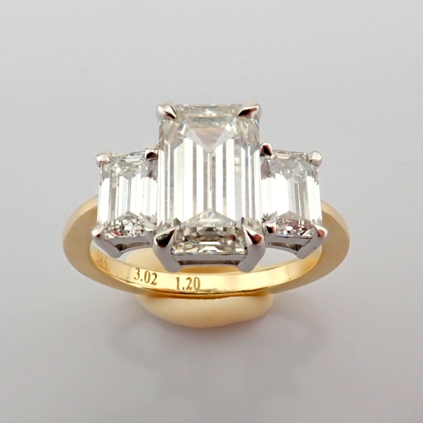 Emerald Cut Lab-Grown Diamond Ring - 4.22 Total Carat (IGI Certified)