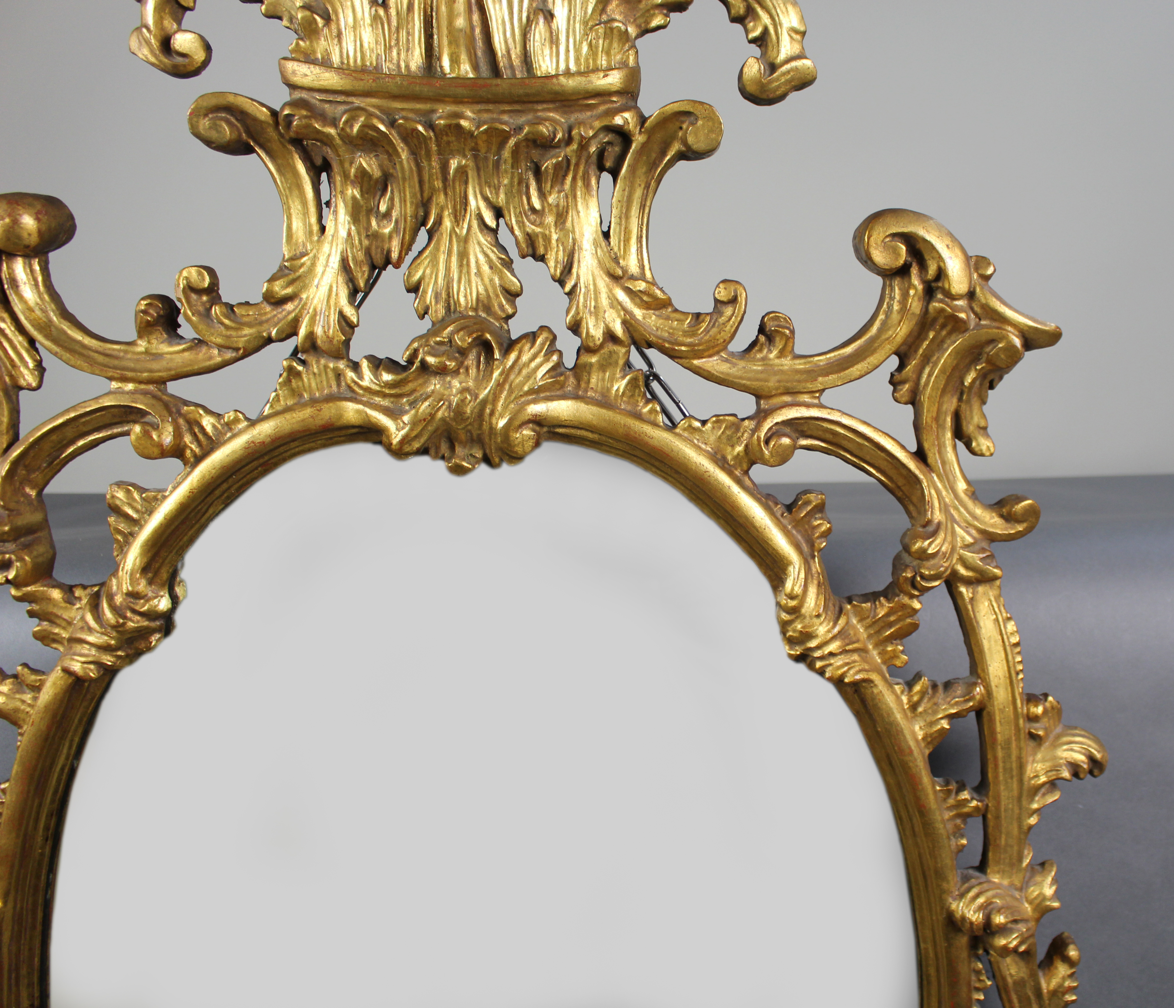 Florentine Giltwood Rococo Revival Wall Mirror, Italy, Mid-20th Century