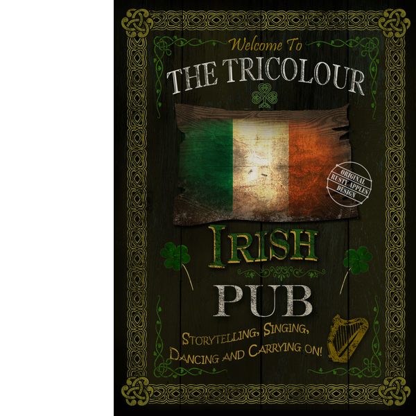 Reproduction Large Metal Irish Pub Sign "The Tricolour"Reproduction Large Metal Irish Pub Sign