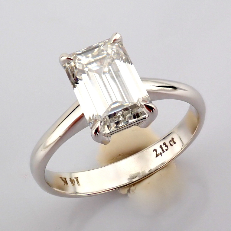 Emerald Cut Lab-Grown Diamond Ring - 2.13 Total Carat (IGI Certified)