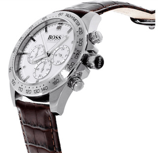 Hugo Boss 1513175 Men's Ikon Brown Leather Strap Chronograph Watch