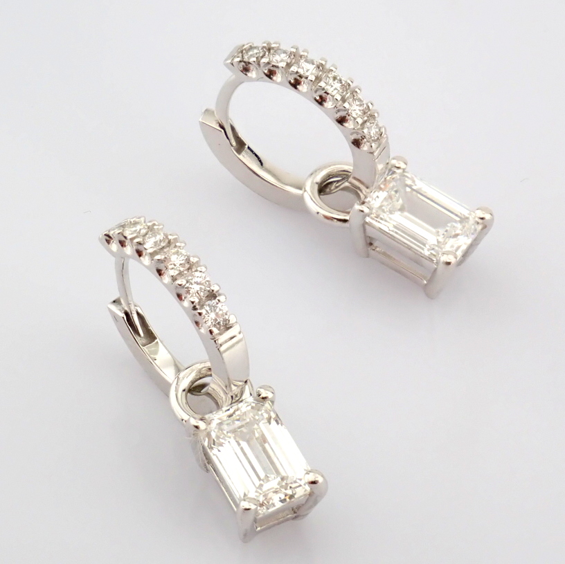 Emerald Cut Lab-Grown Diamond Earring - 2.41 Total Carat (IGI Certified)