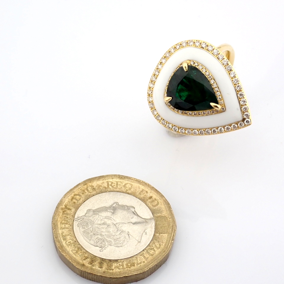 Natural Diamond 18K Yellow Gold Ring