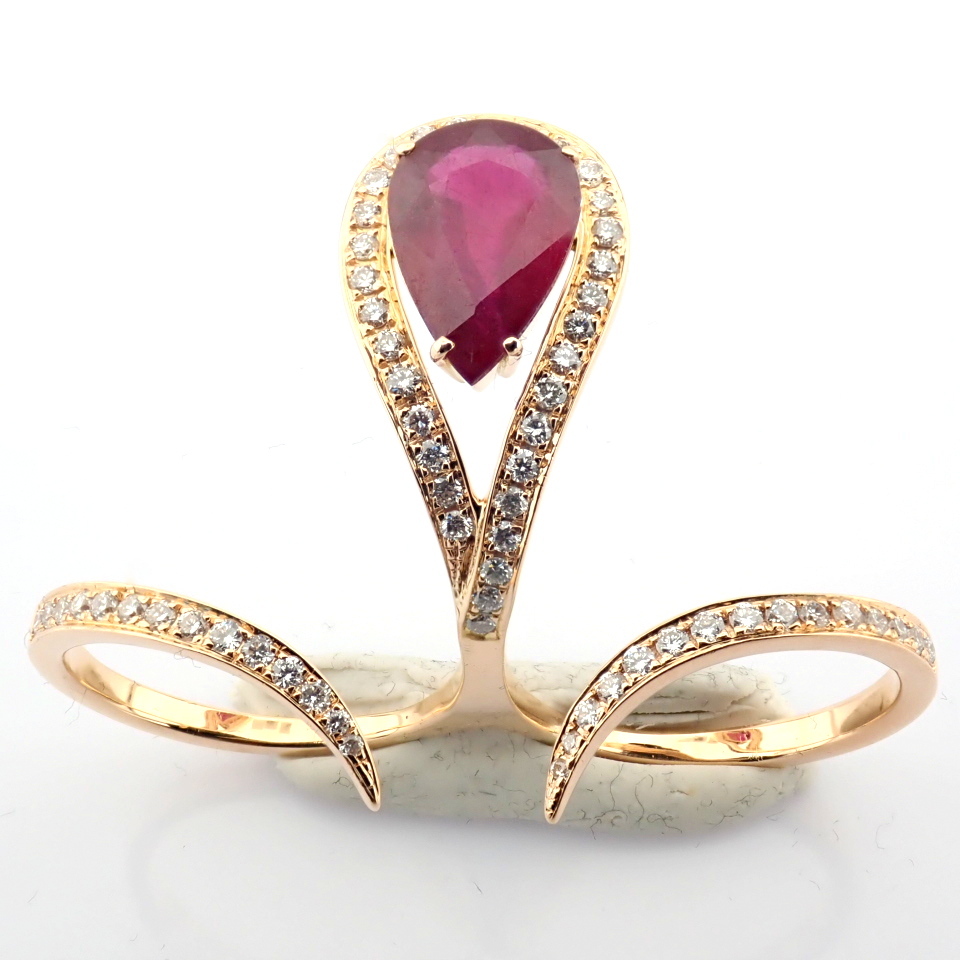 Natural Diamond 18K Rose/Pink Gold Ring