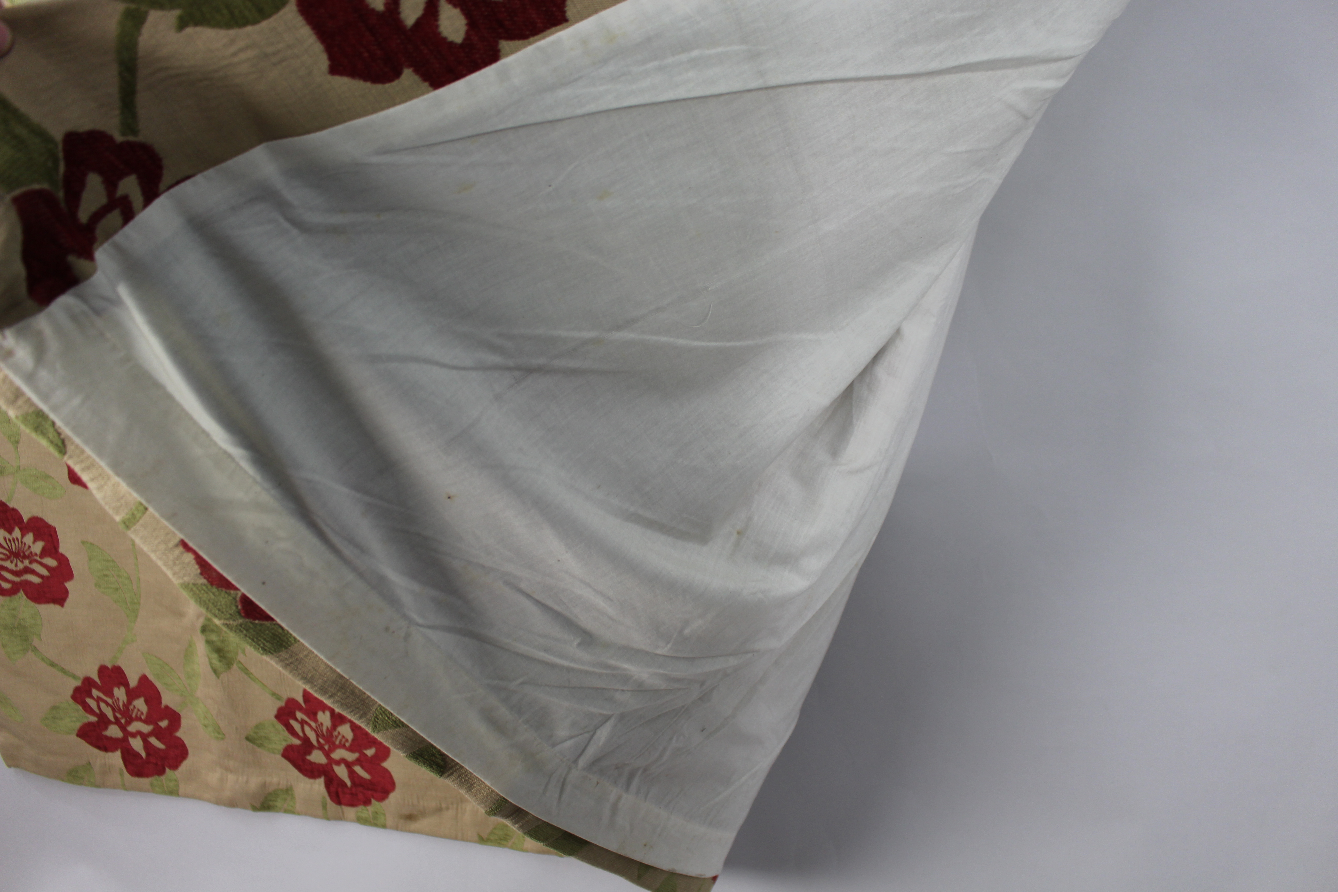 High quality Vintage Lined Patterned Curtains & Material Offcuts