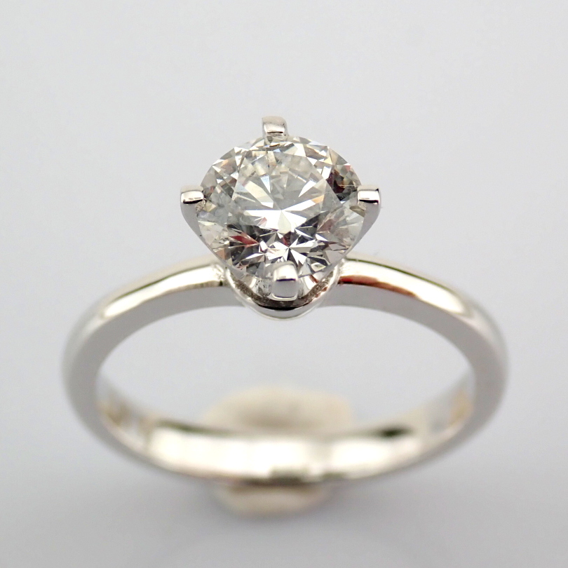 Round Cut Lab-Grown Diamond Ring - 1 Total Carat (IGI Certified)
