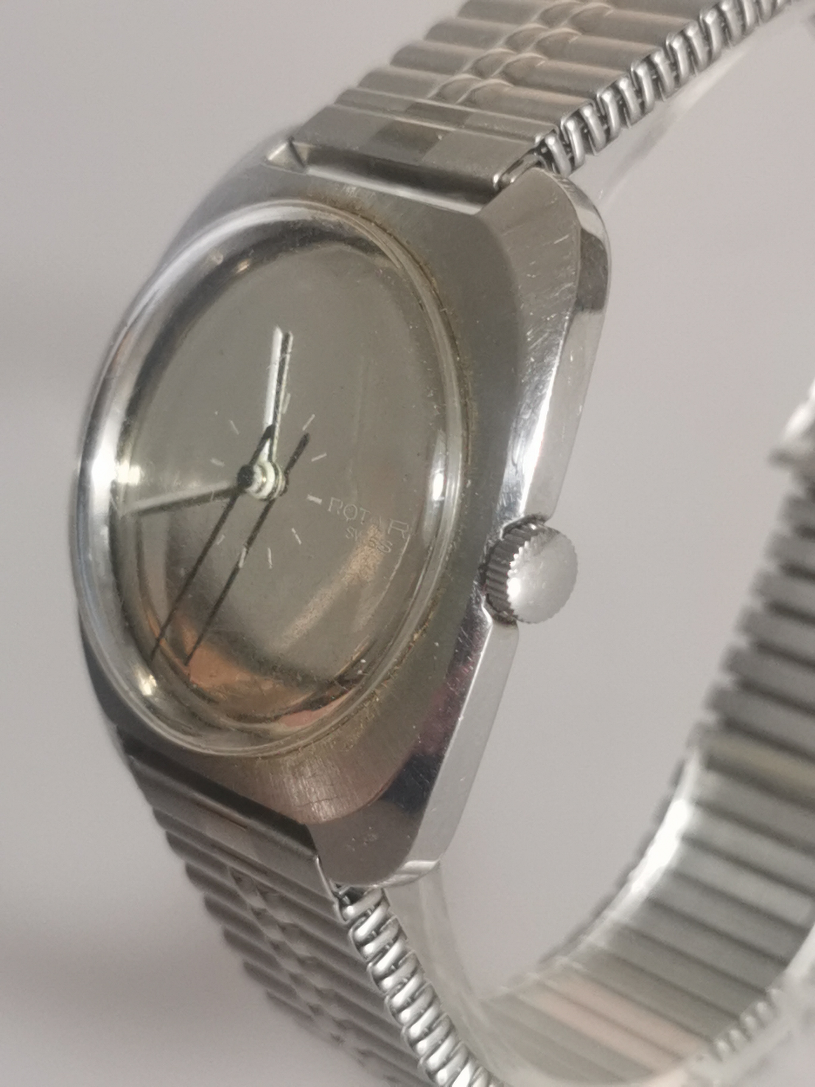 Vintage Rotary "Swiss" Mechanical Watch - 1970s Space-Age Style
