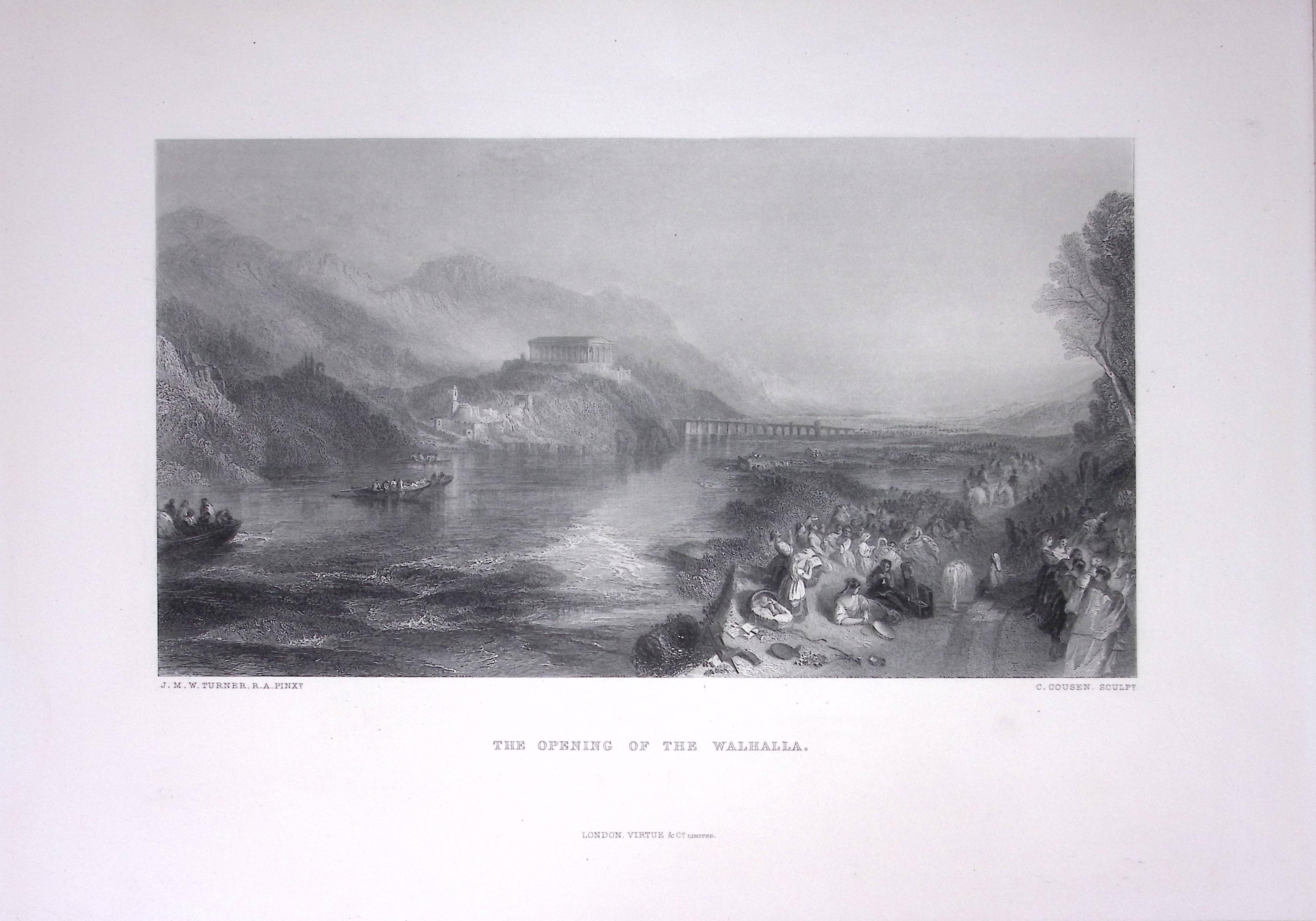 J.M.W Turner Opening of The Walhalla Antique Steel Engraving-6-TR
