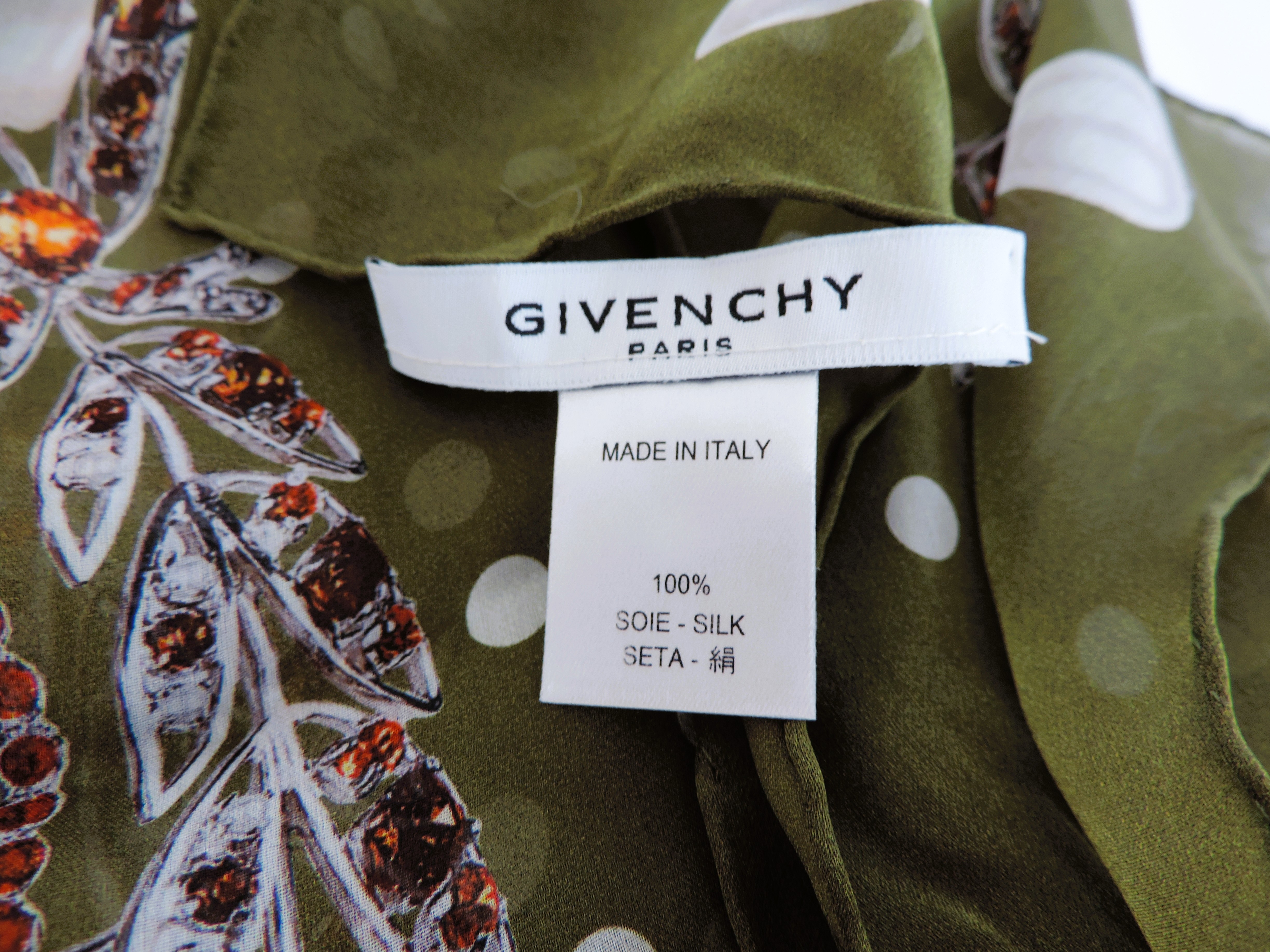 Givenchy Paris Silk Chiffon Scarf- Large 193x66cm