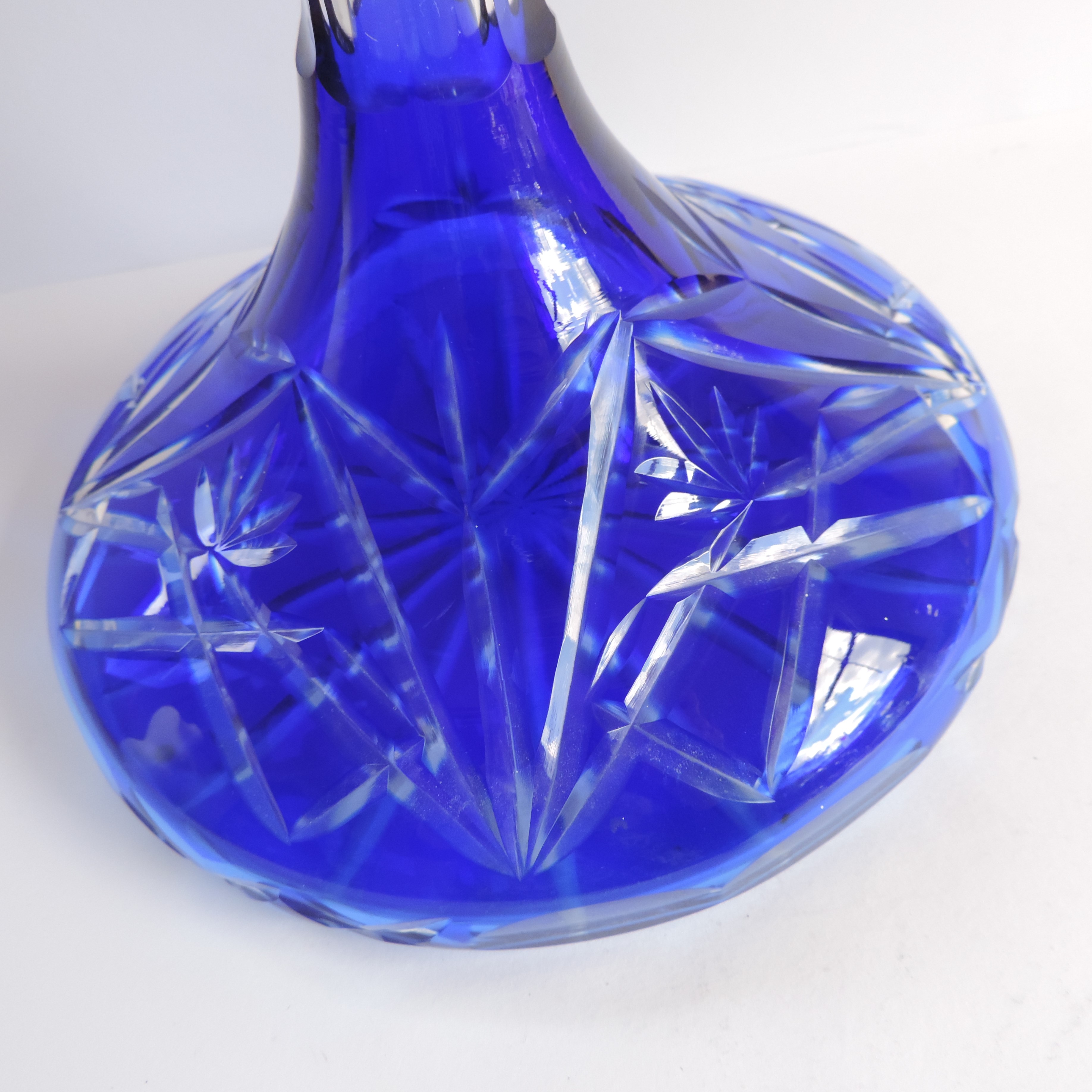 Bohemian Crystal Decanter Cobalt Blue