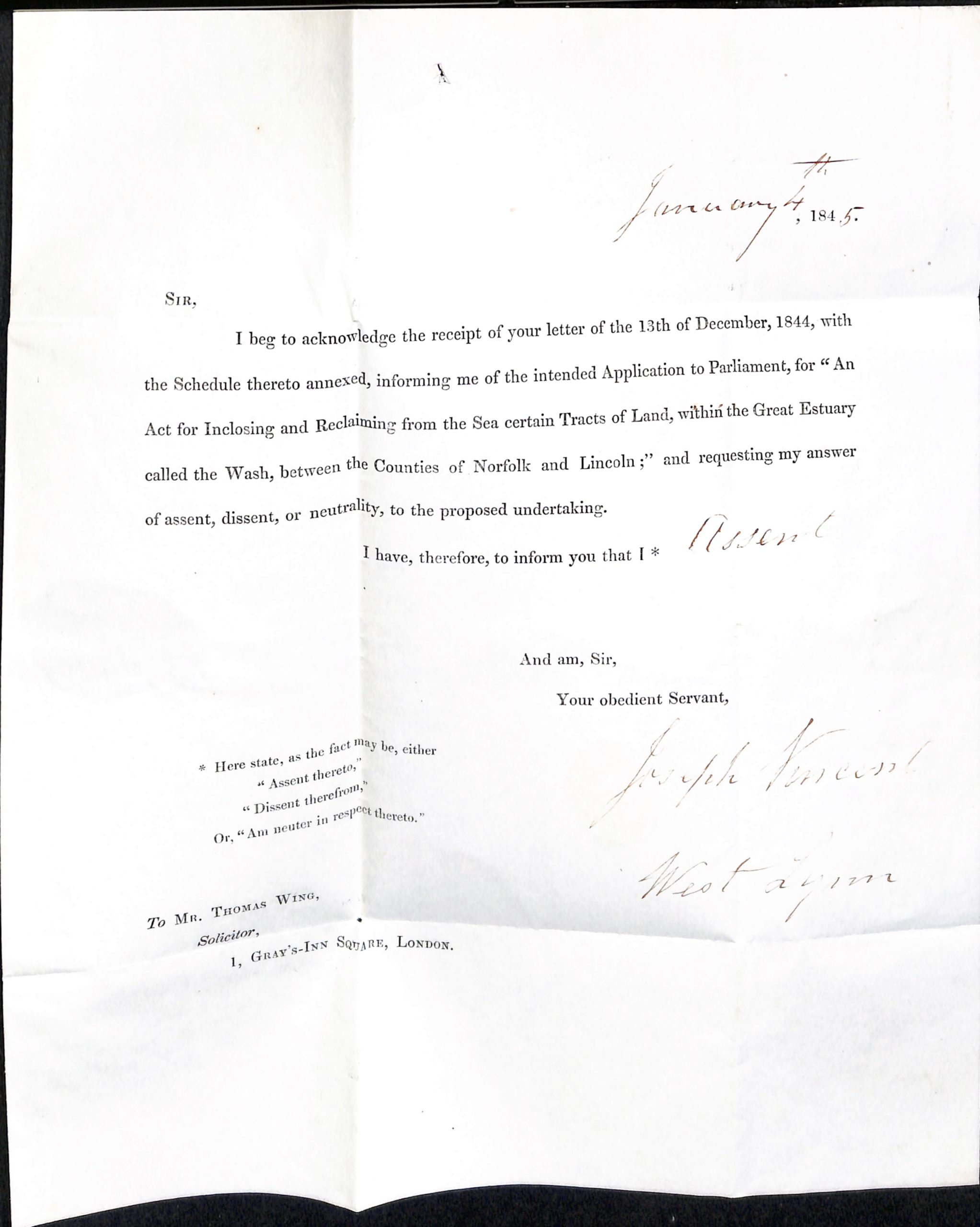 G.B. - Ship Letters - London 1845