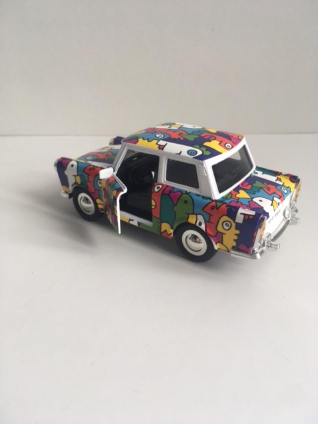 Thierry Noir (b.1958)  ‘Heads’ Berlin Trabant Car In Colours By Thierry Noir, 1994, Sold Out