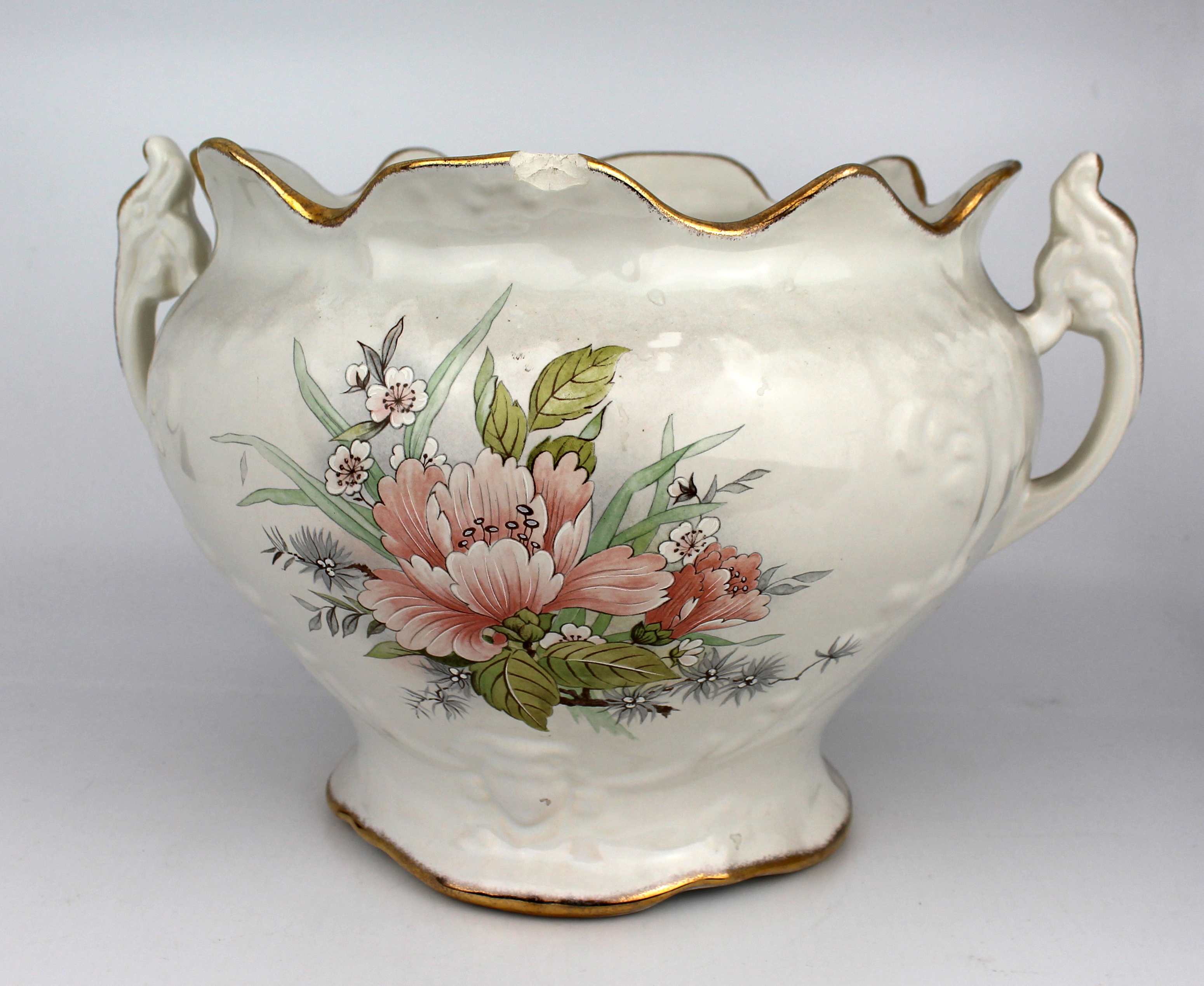 Staffordshire Pottery Two Handled Planter