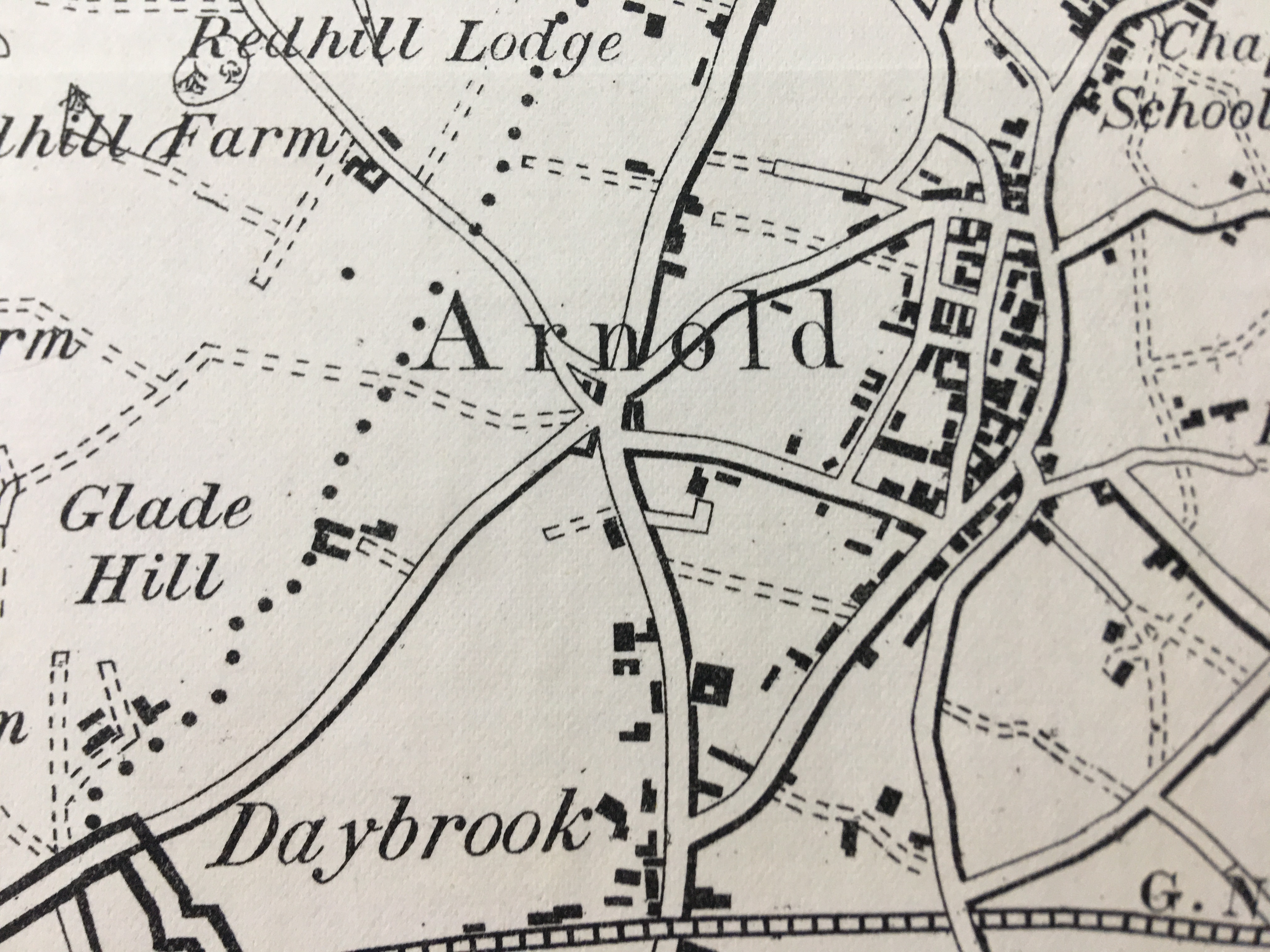 Antique 139 Years-Old Scarce Map City of Nottingham 1885 Boundary Changes.