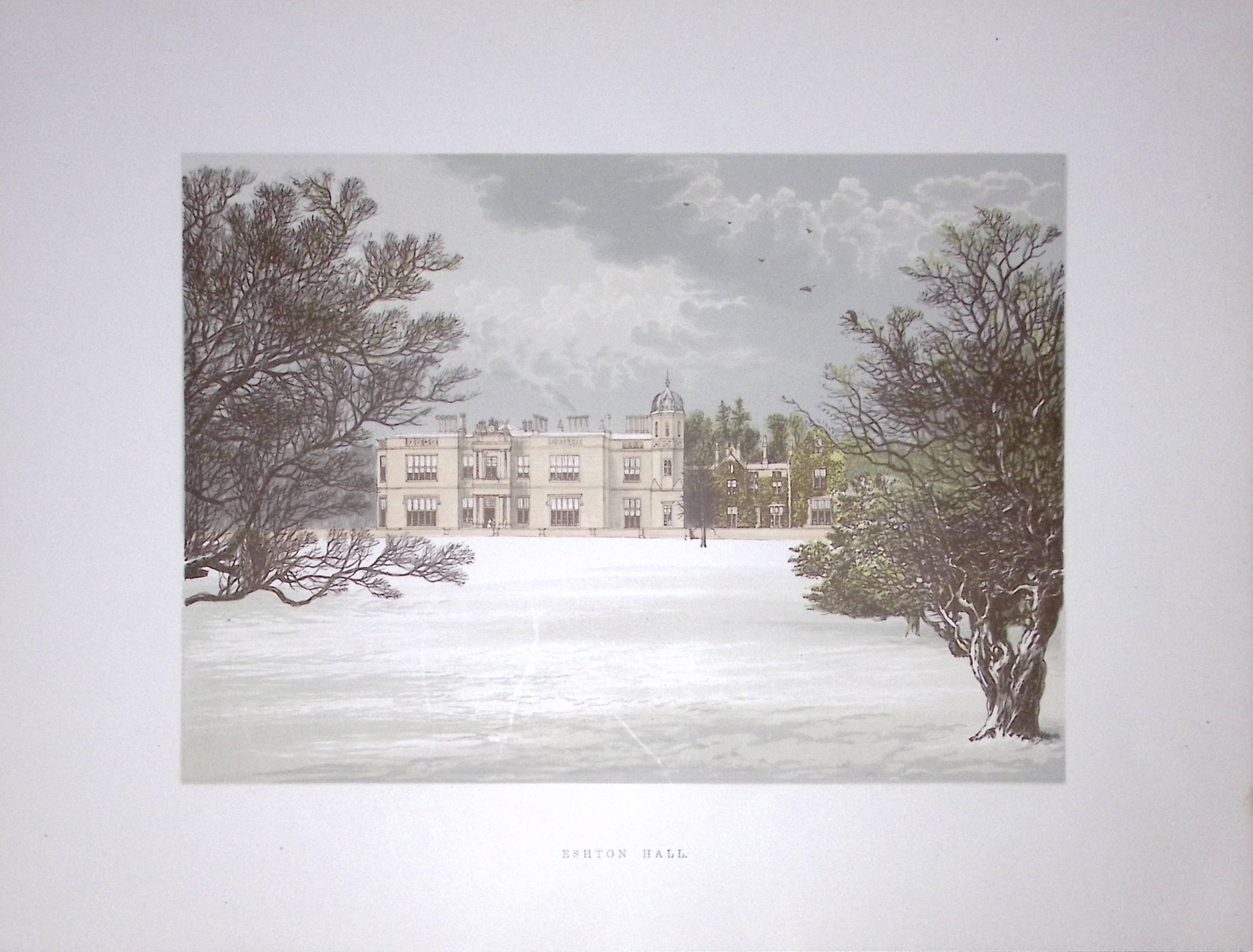 Eshton Hall North Yorkshire 160 Years-Old Gilt-Edge Coloured Antique Book Plate-22