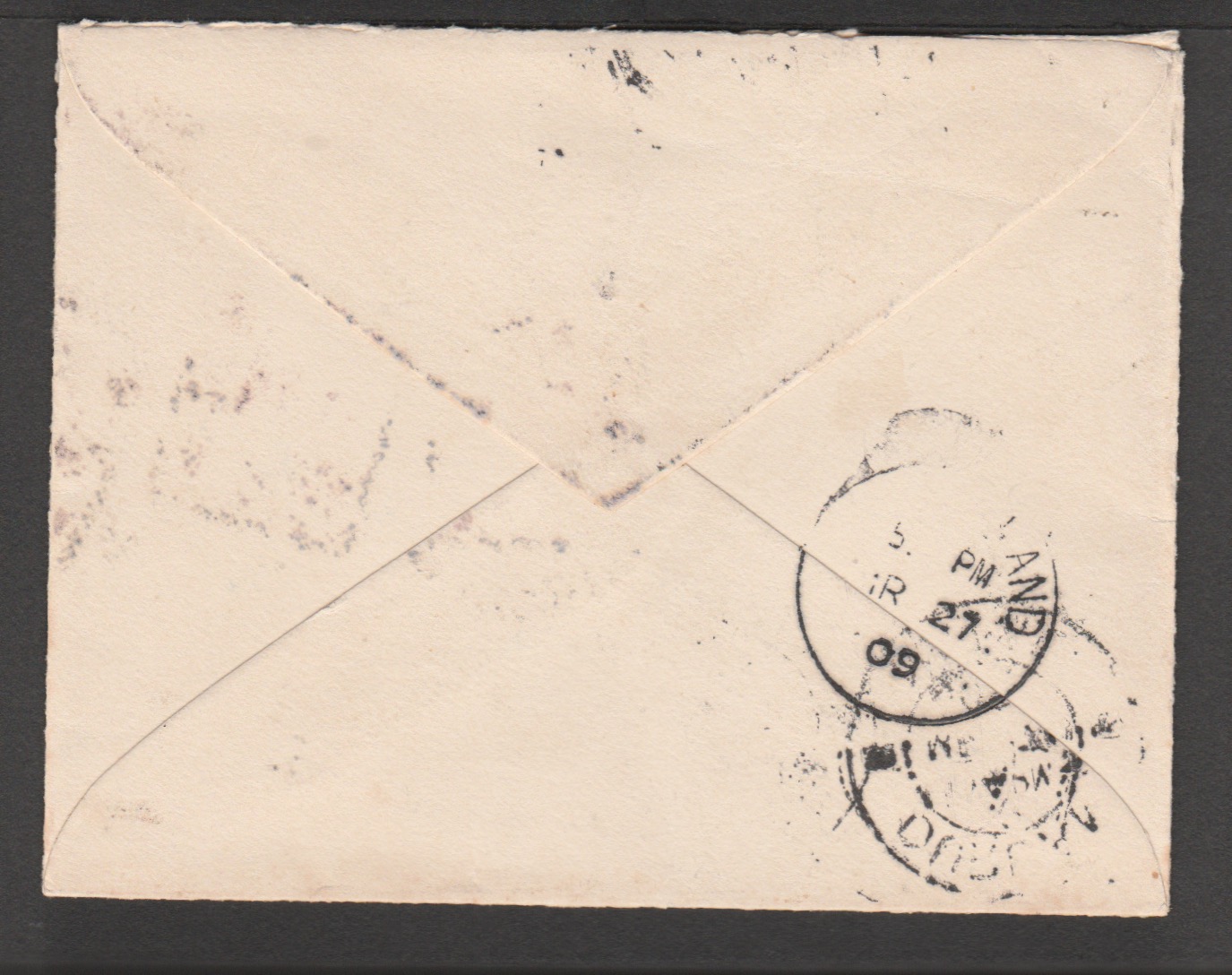 Natal Maritime 1909 Cover posted on Sunday March 7th 1909 at Durban under the Sunday Late Fee serv