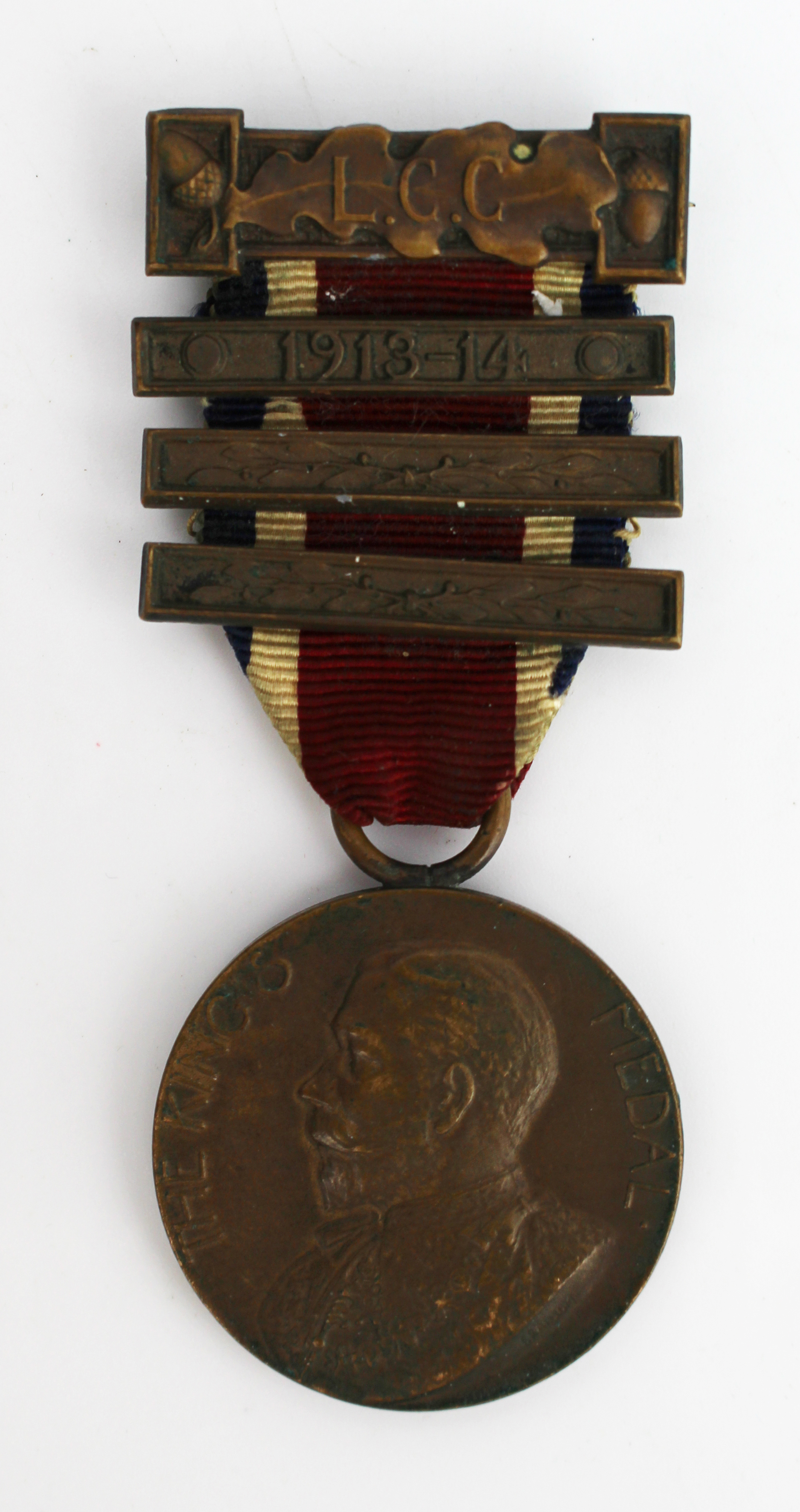 Pair of L.C.C. King’s Medals for Attendance, Conduct & Industry