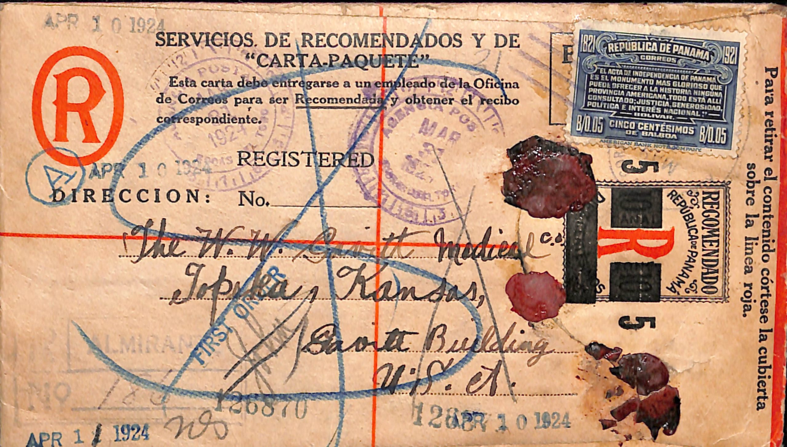 Panama/Canal Zone 1924