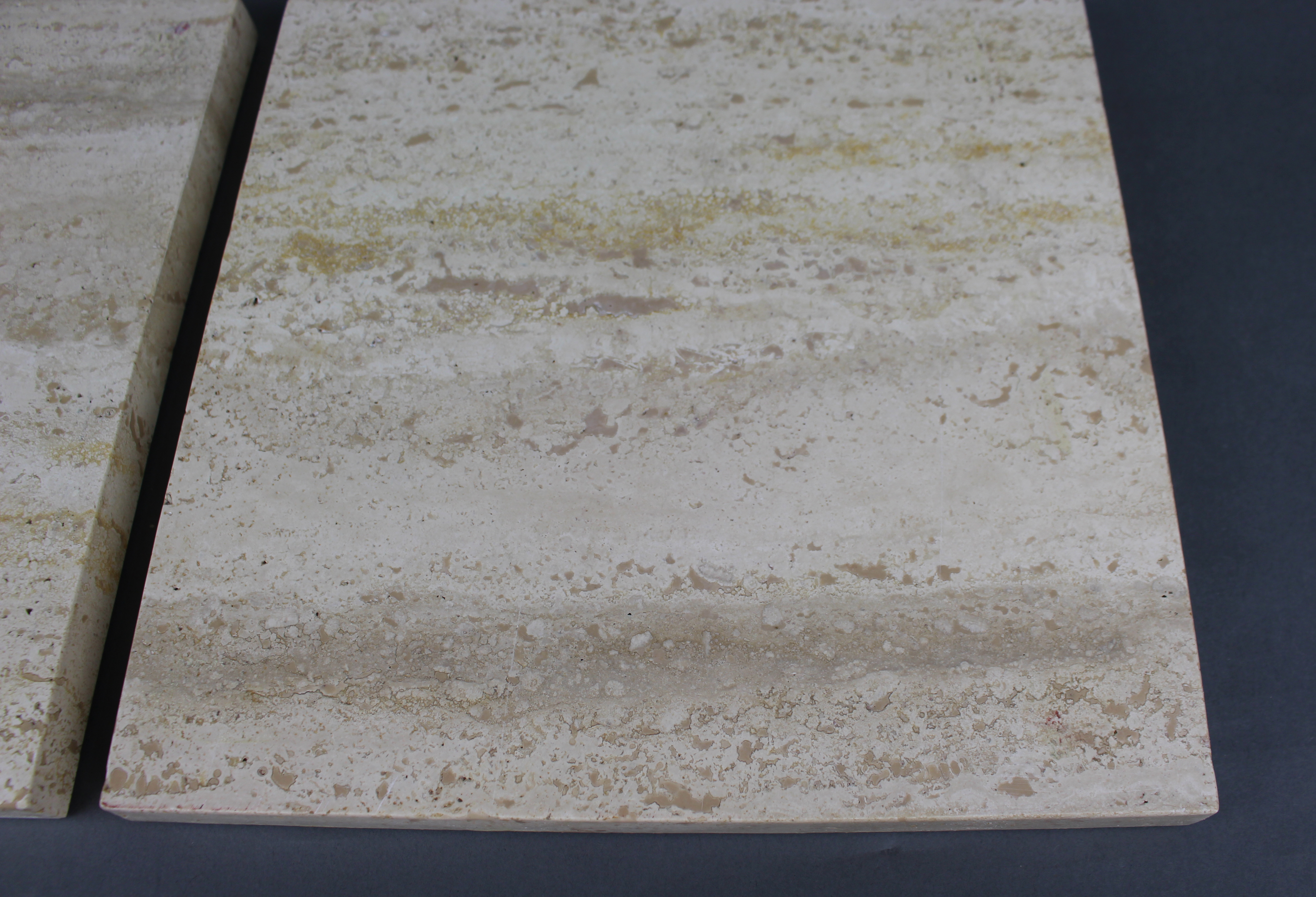 Pair of Vintage Square Marble Plinths