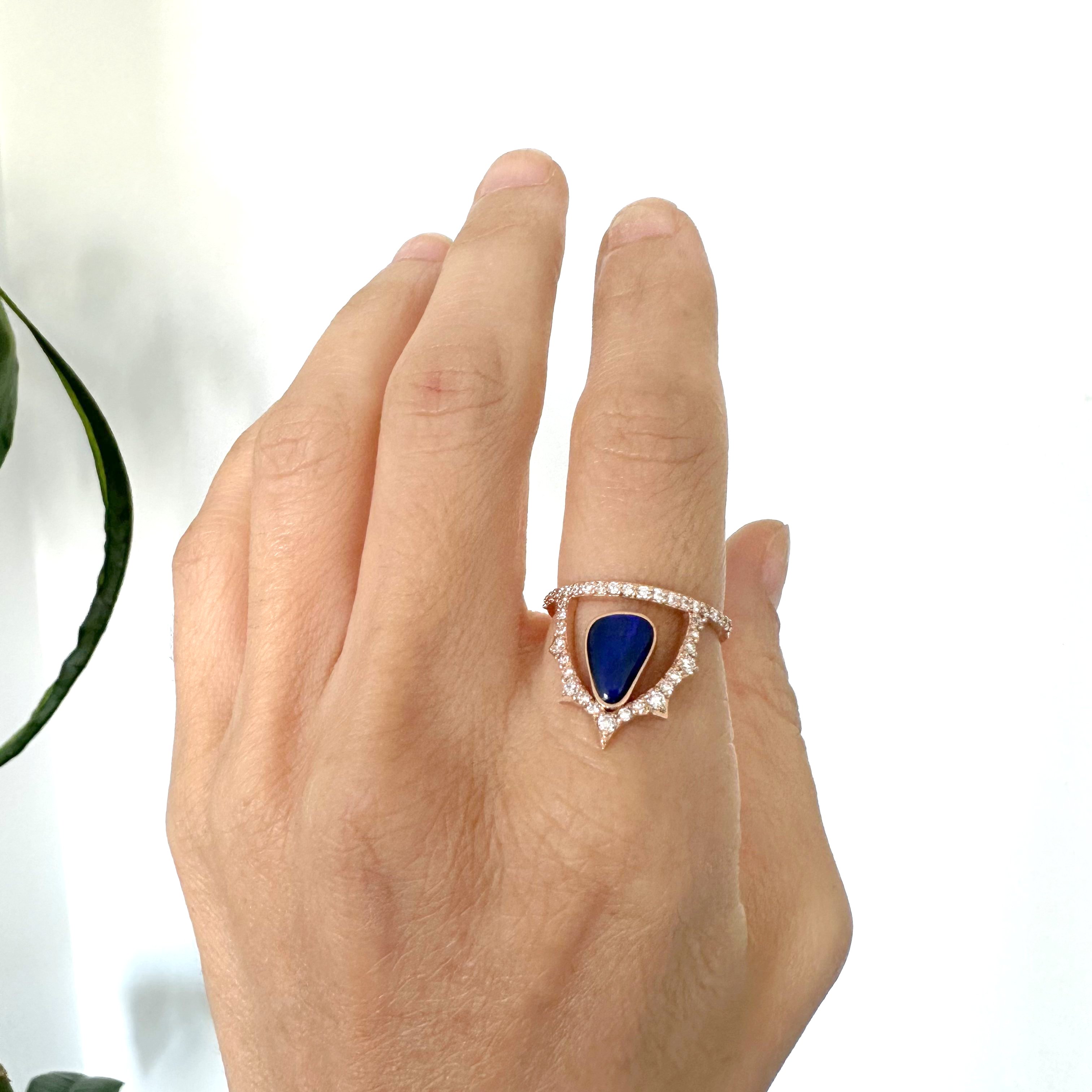 Natural Diamond 18K Rose/Pink Gold Ring