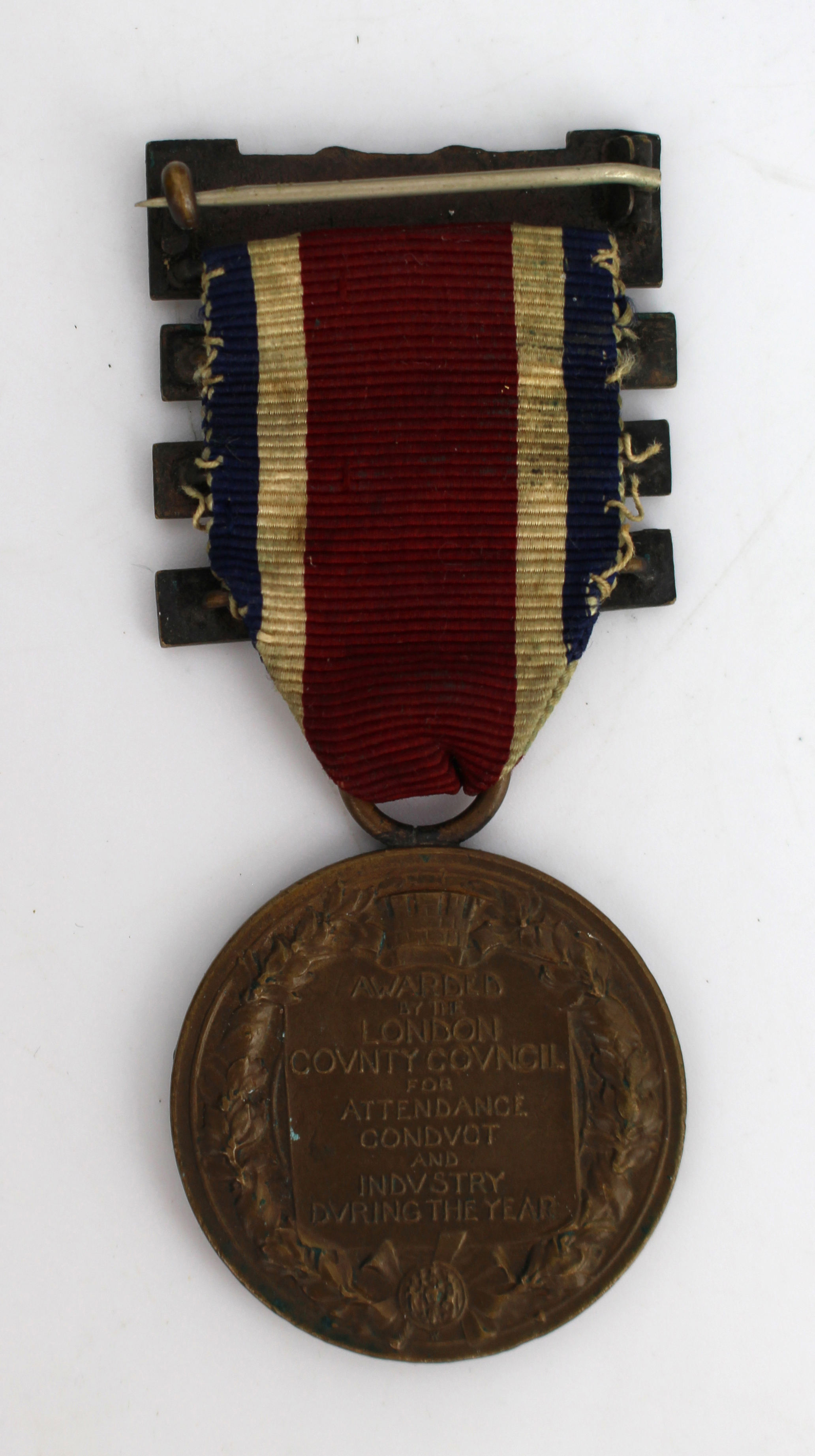 Pair of L.C.C. King’s Medals for Attendance, Conduct & Industry