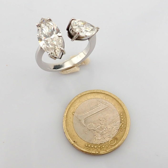 Marquise Cut Lab-Grown Diamond Ring - 4.9 Total Carat (IGI Certified)