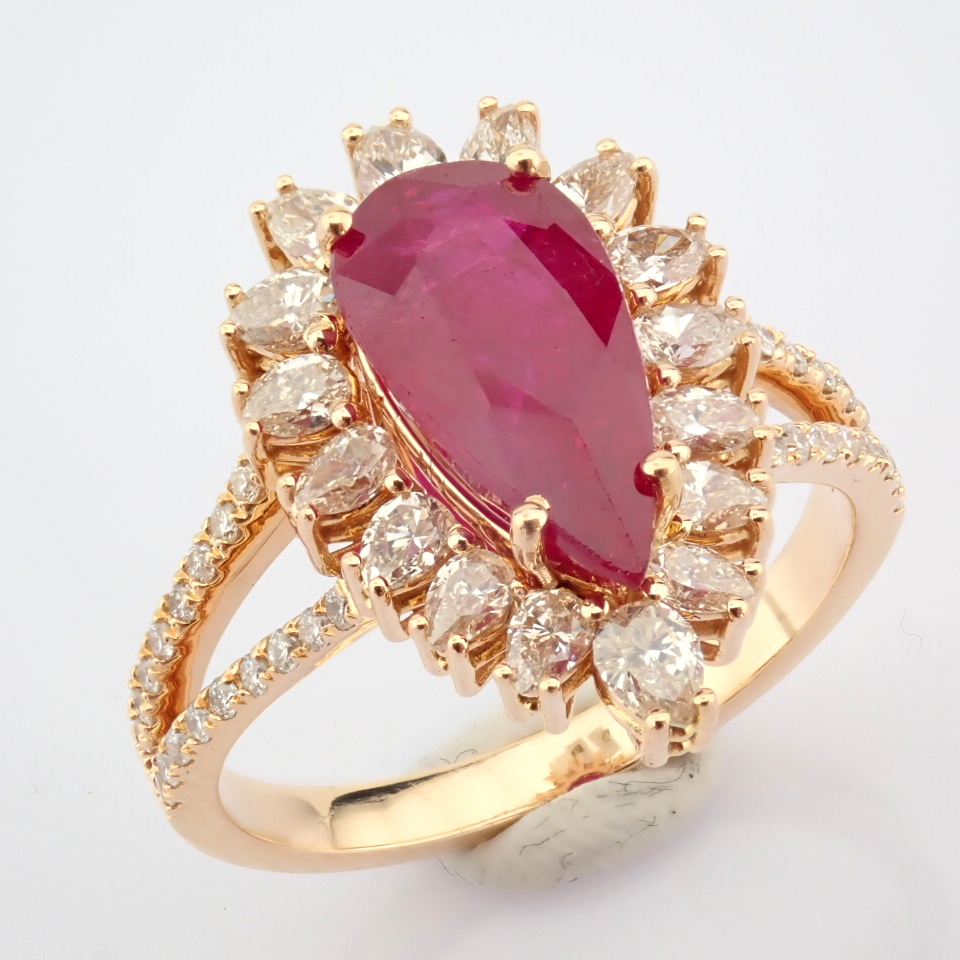 Natural Diamond 18K Rose/Pink Gold Ring