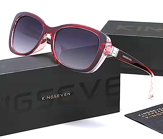 Italian Designer Sunglasses Red Frame Gray Gradient Lens - New Boxed
