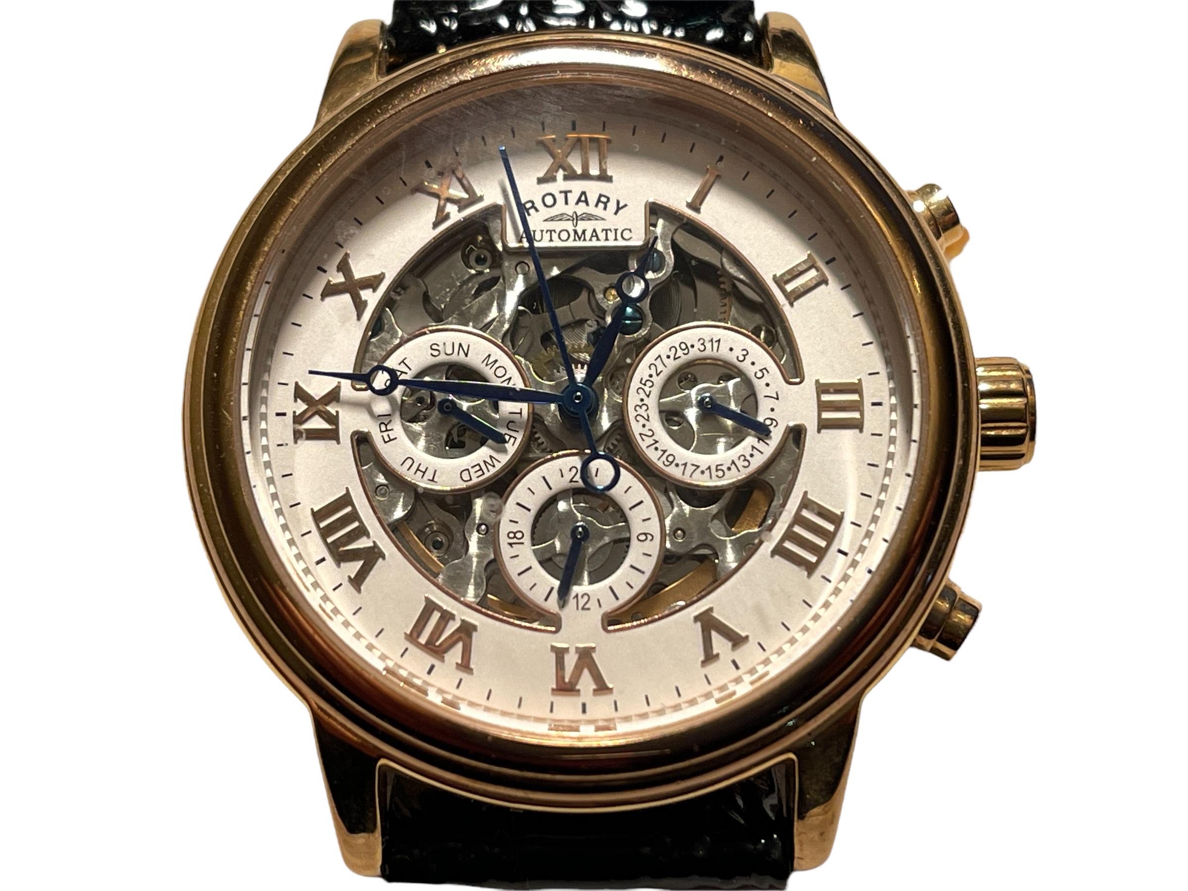 Lost property from our private jet charter mens skeleton automatic watch