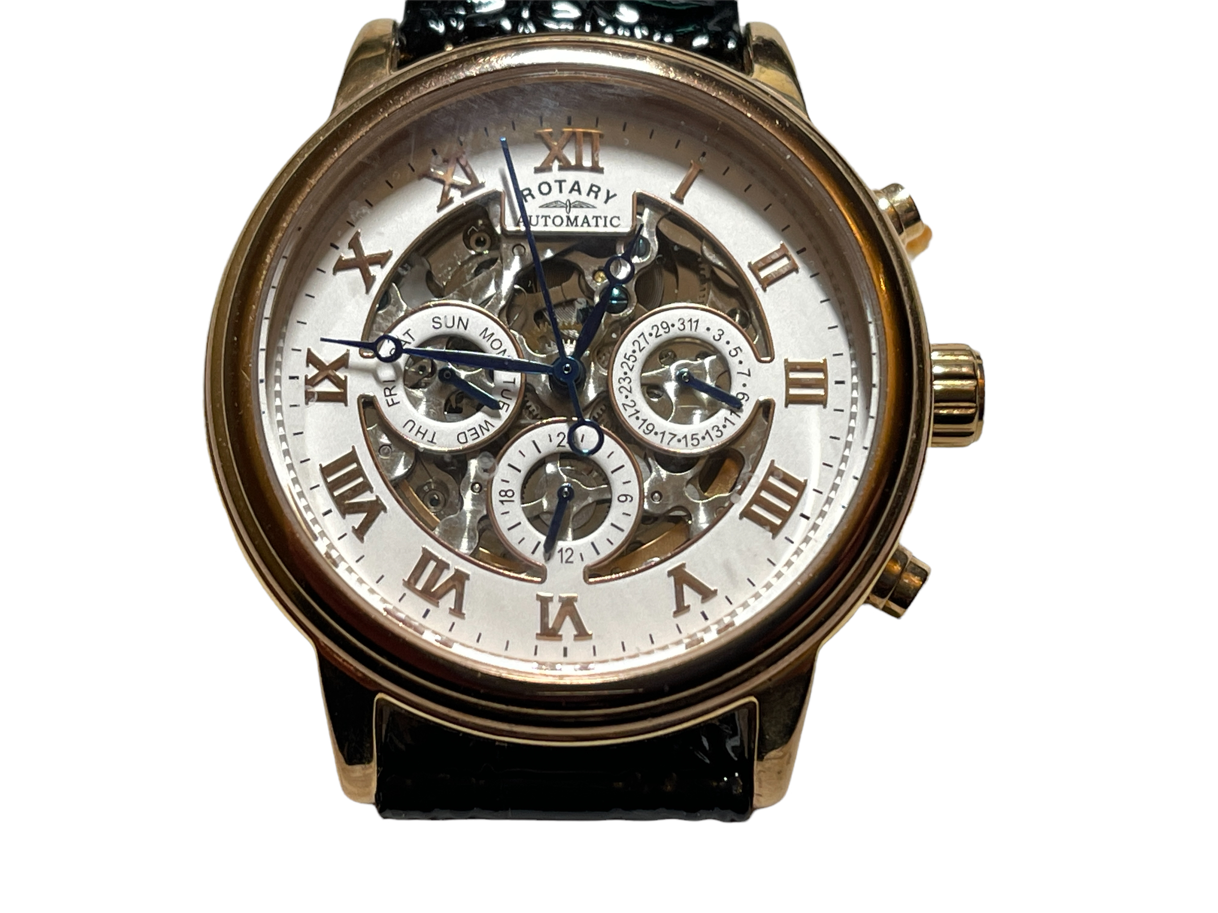 Lost property from our private jet charter mens skeleton automatic watch