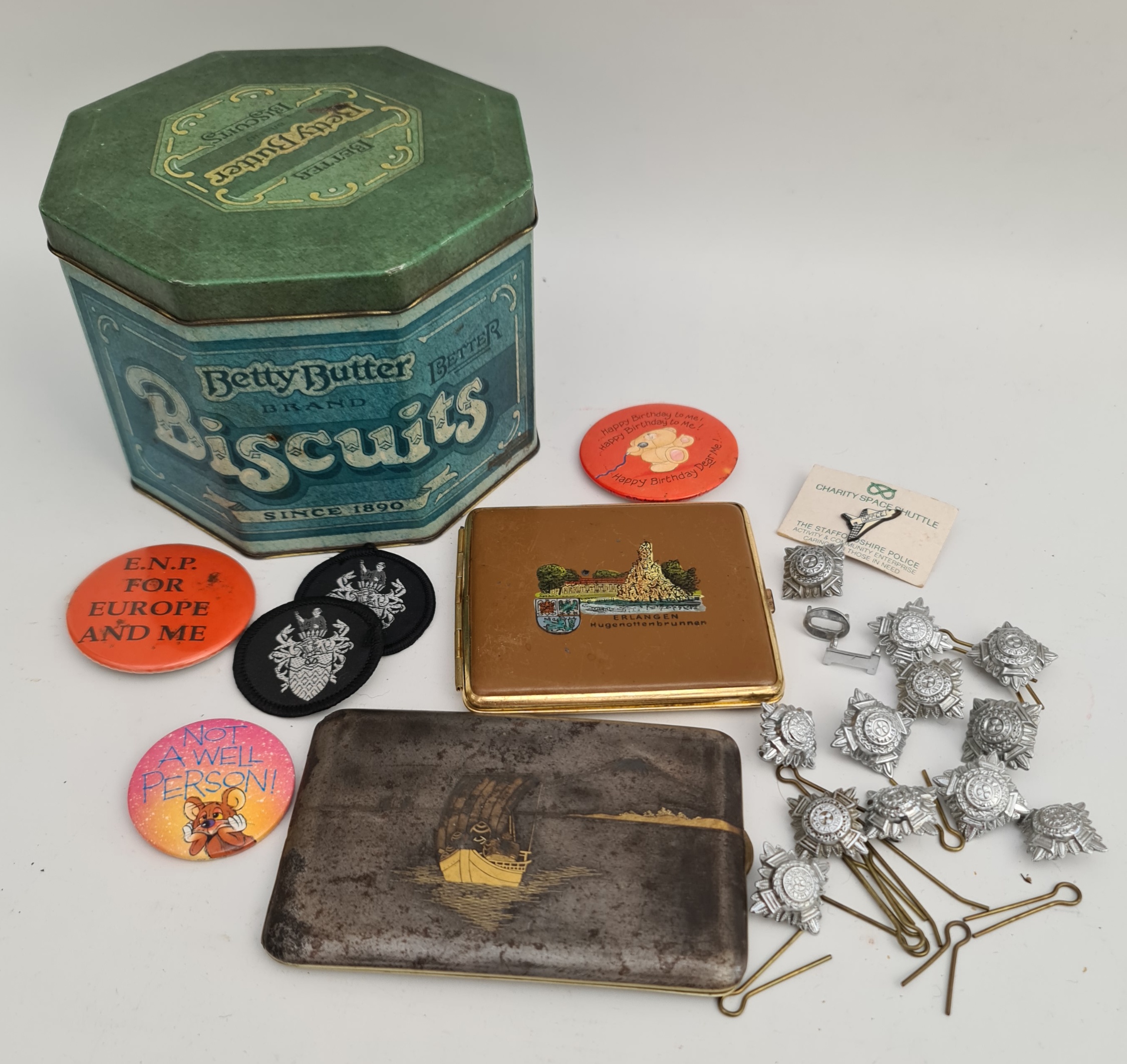 Collectable Tin Police Regalia Badges etc. Collectable Tin Police Regalia Badges etc..Part of a